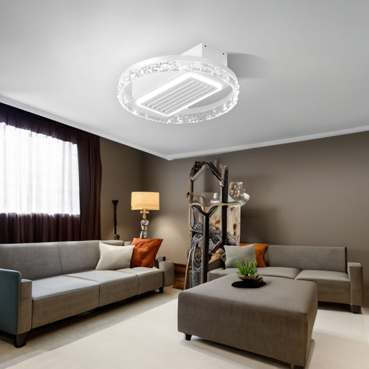 Bladeless Fan Lamp With Lights Dimmable  LED